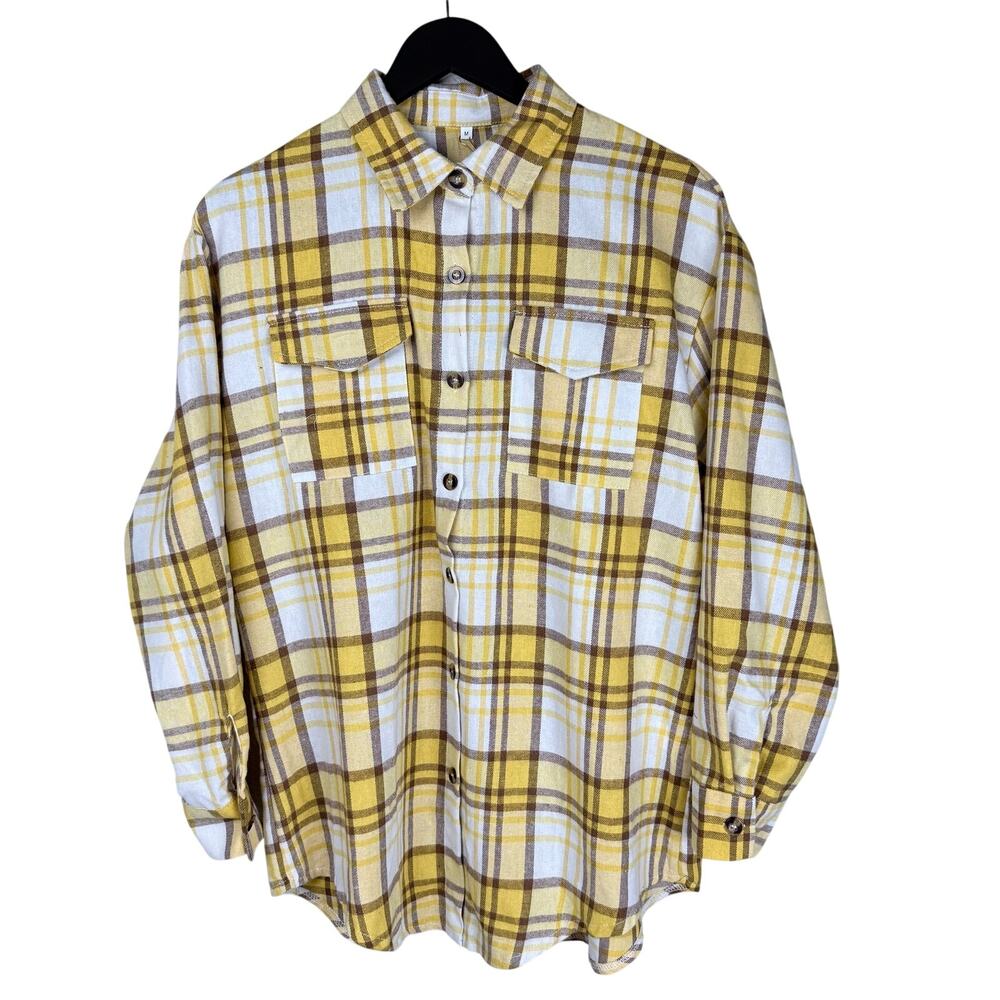 NEW Women's Oversized Cabin Flannel Loose Plaid Shacket - Picture 5 of 9